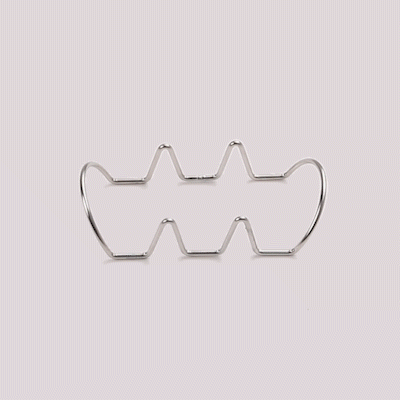 Met Lux Rectangle Silver Stainless Steel Triplo Taco Rack Stand - 3 Tacos - 6 3/4" x 3 1/4" x 1 1/2" - 1 count box