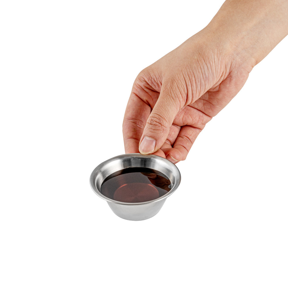 Met Lux 2 oz Stainless Steel Condiment Cup - 2 3/4" x 2 3/4" x 1" - 10 count box
