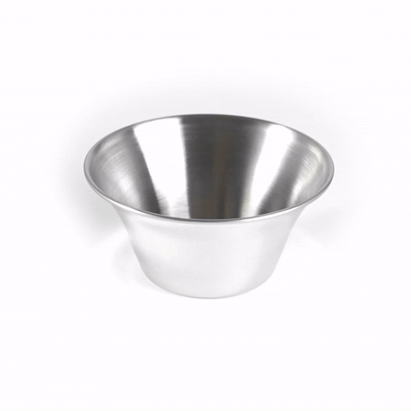 Met Lux 6 oz Stainless Steel Condiment Cup - 3 3/4" x 3 3/4" x 2" - 10 count box