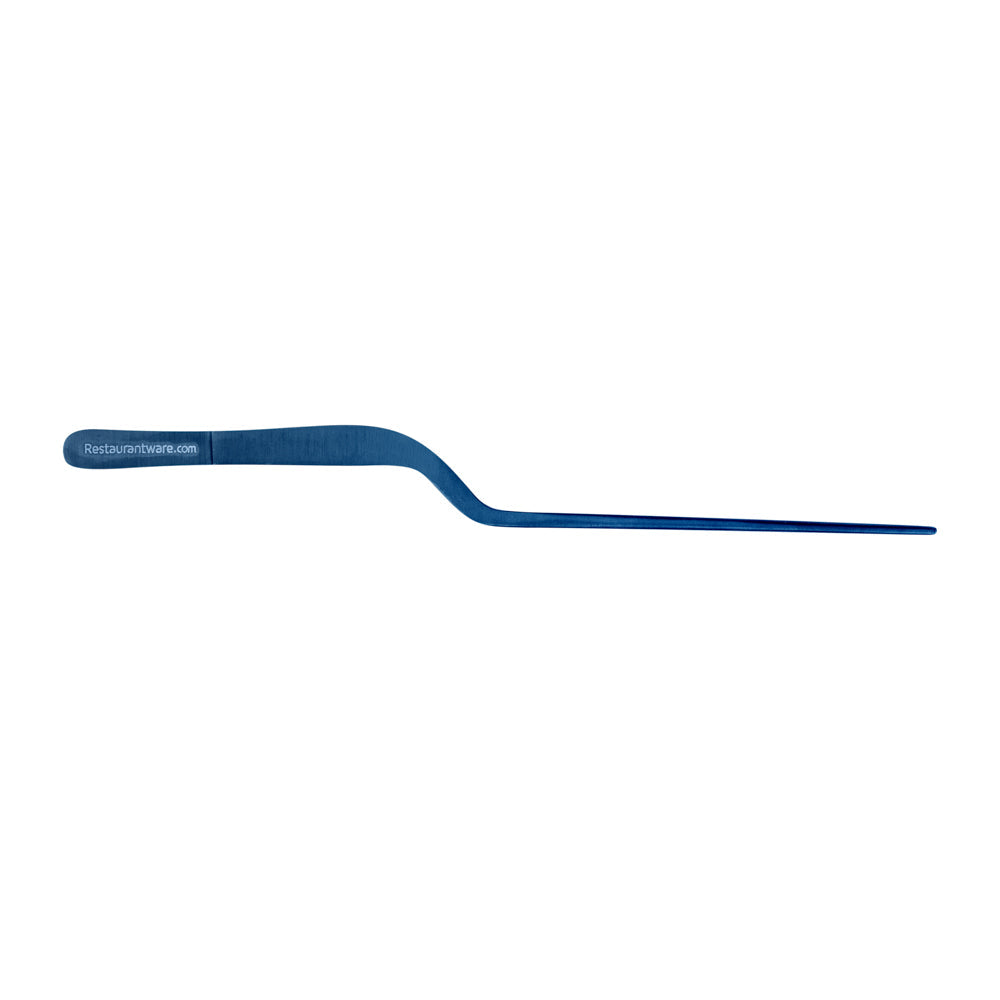 Perfect Point Titanium Blue Stainless Steel Offset Tweezers - 8" x 3/4" x 1/2" - 1 count box