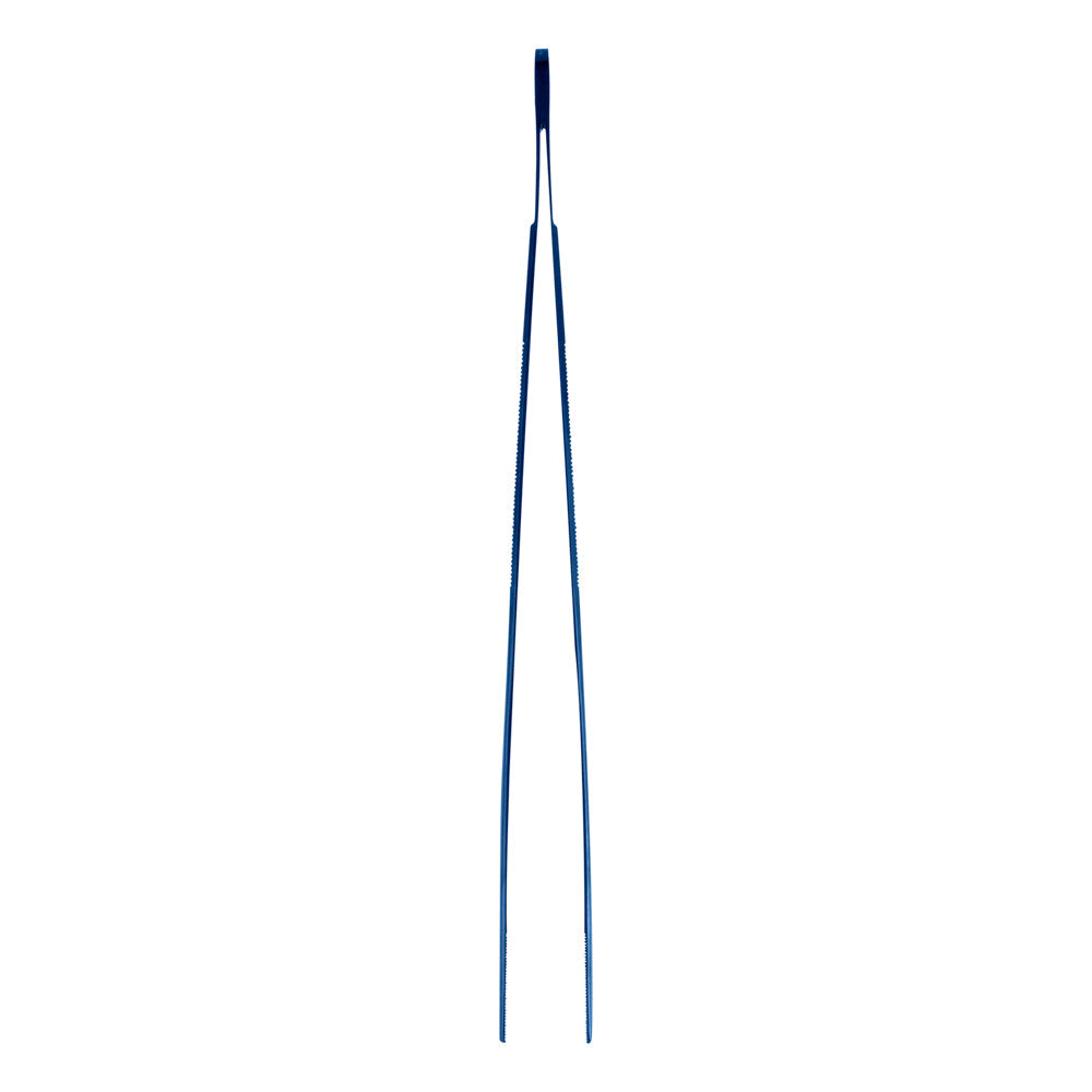 Perfect Point Titanium Blue Stainless Steel Long Straight Tweezers - 11 3/4" x 3/4" - 1 count box