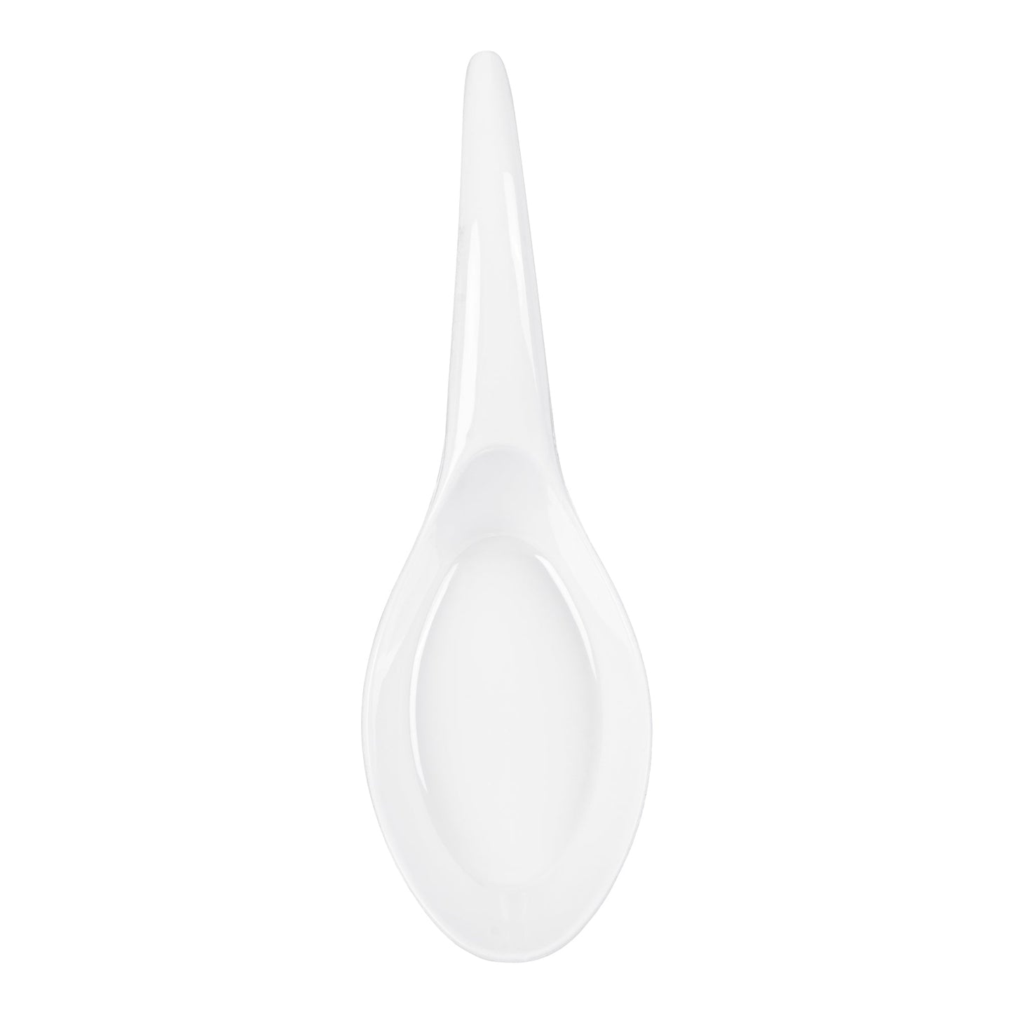 Mini Serve White Plastic Wave Spoon - 5" x 1 1/2" - 100 count box