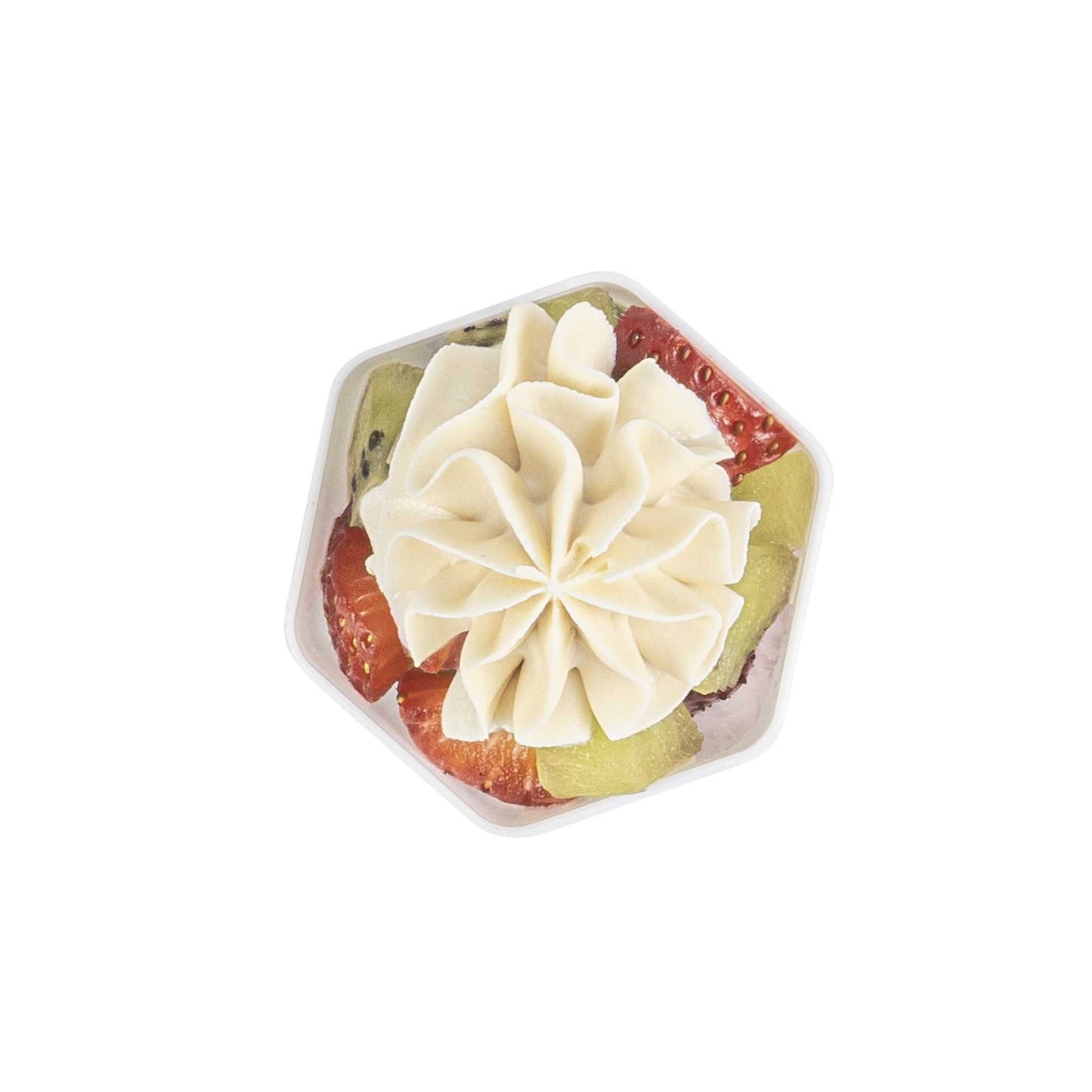 Mini Serve 2 oz Hexagon White Plastic Glass - 1 3/4" x 1 3/4" x 1 3/4" - 100 count box