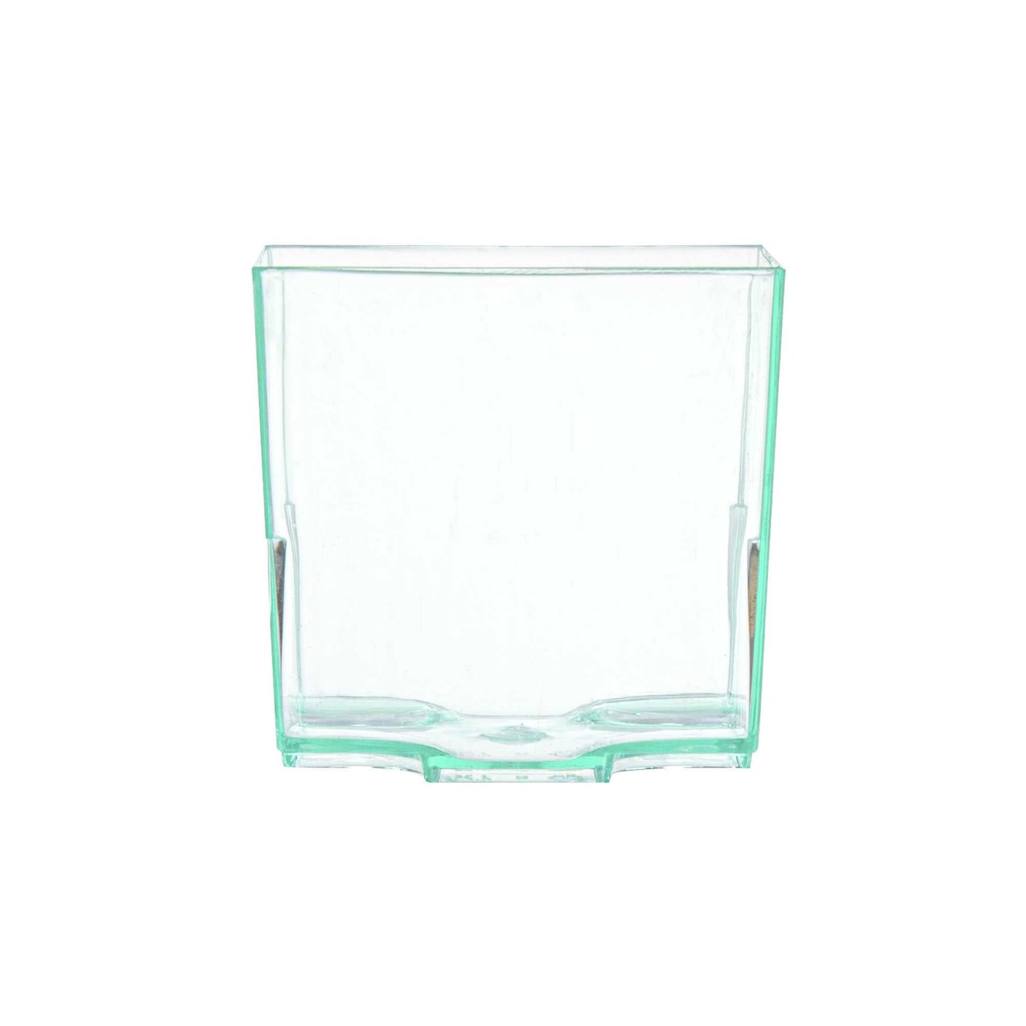 Mini Serve 3 oz Square Seagreen Plastic Quadrato Cup - 1 3/4" x 1 1/2" x 1 3/4" - 100 count box