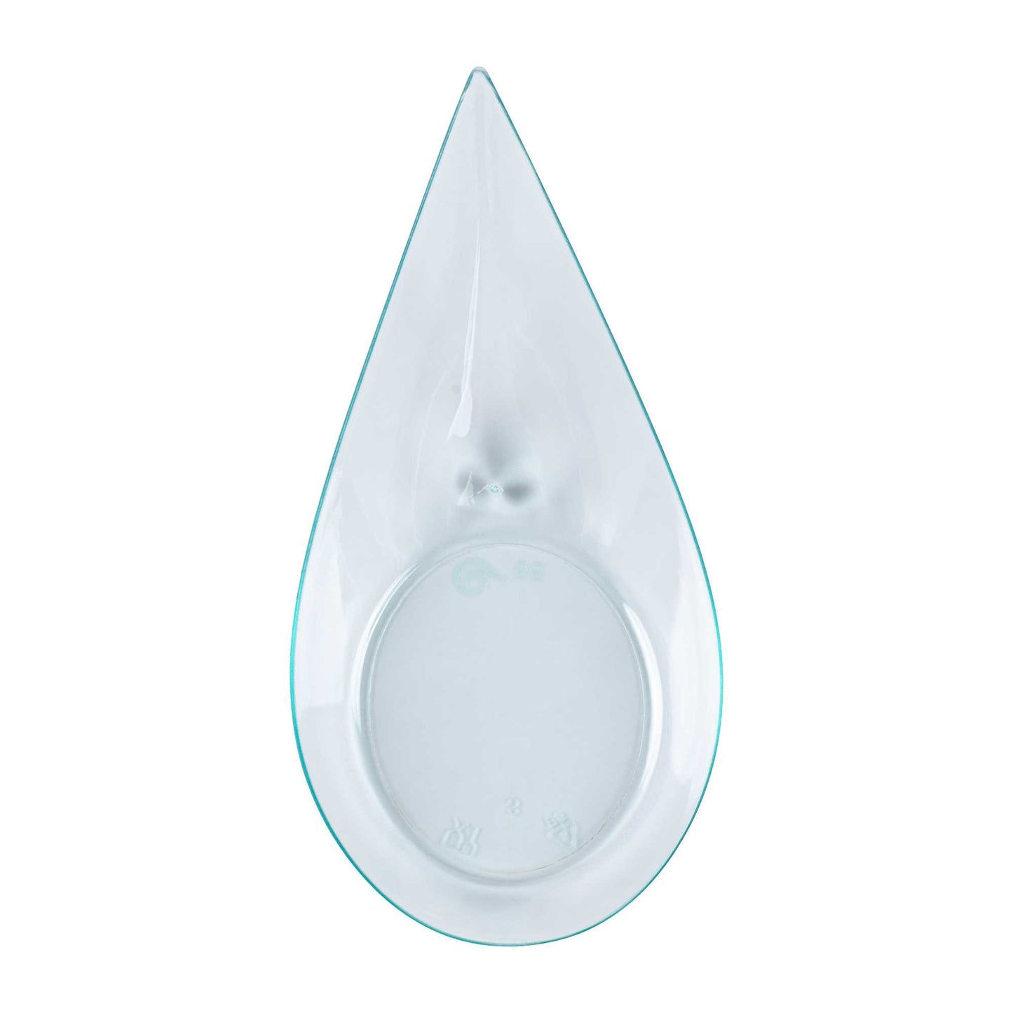 Mini Serve Teardrop Seagreen Plastic Spoon - 4" x 2" x 1/2" - 100 count box