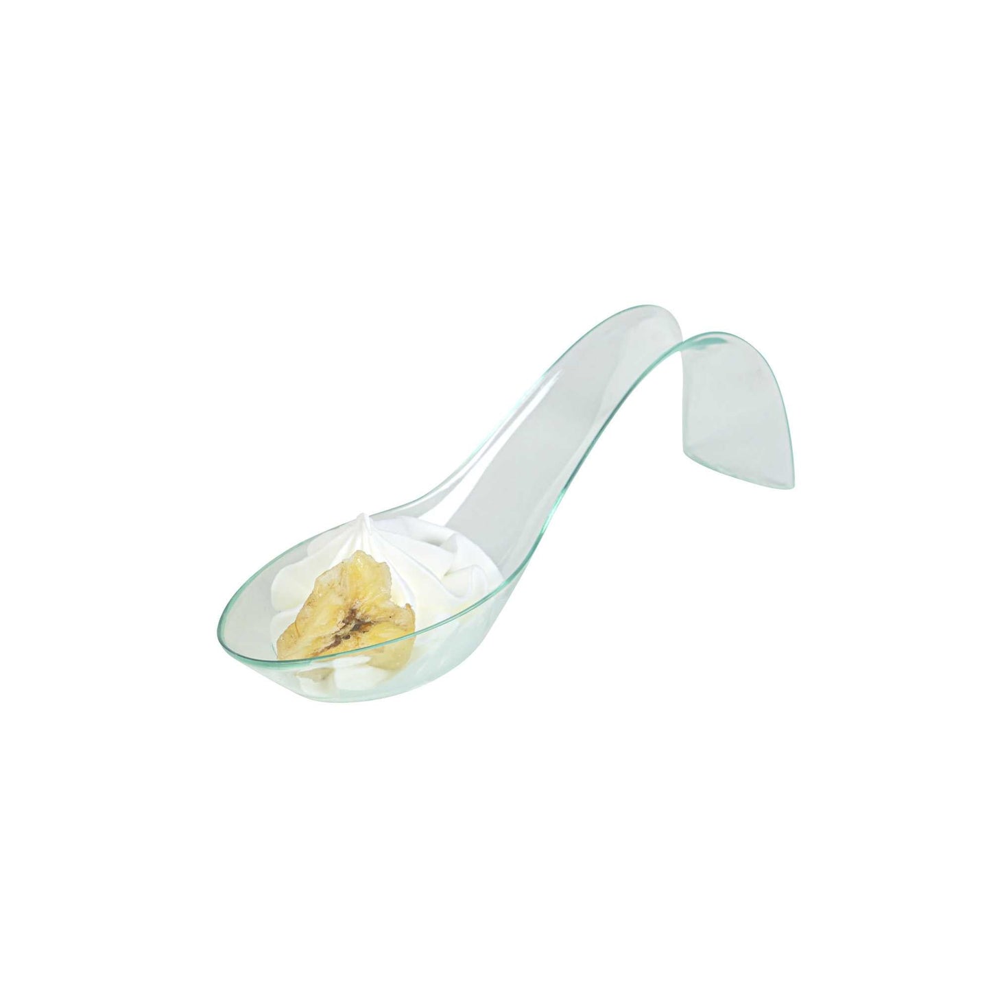 Mini Serve Seagreen Plastic Stiletto Spoon - 5" x 1/2" x 1 1/4" - 100 count box