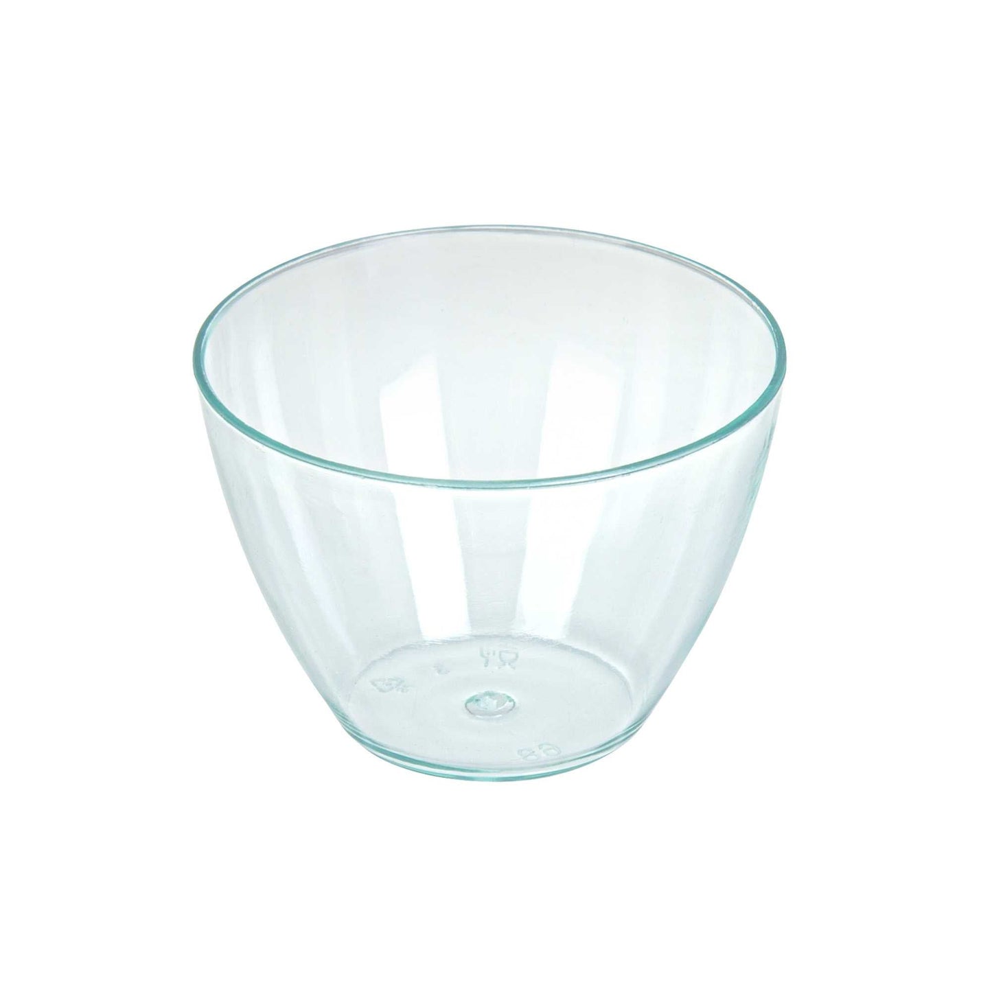 Mini Serve 2 oz Round Seagreen Plastic Mini Tasting Bowl - 2" x 2" x 1 1/2" - 100 count box