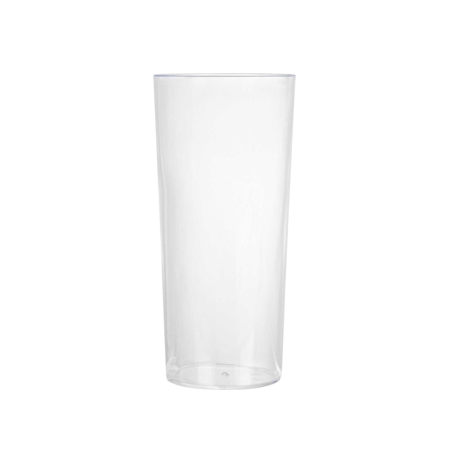 Bev Tek 5 oz Round Clear Plastic Cannello Cocktail Glass - 1 3/4" x 1 3/4" x 4" - 100 count box