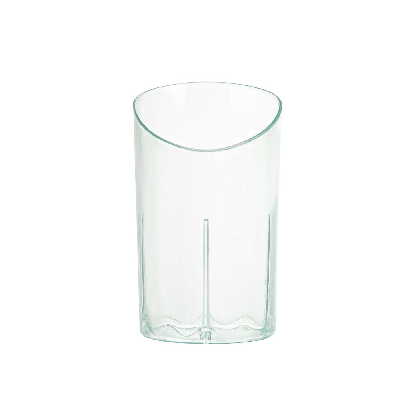 Mini Serve 3 oz Seagreen Plastic Triangolo Shot Glass - 1 3/4" x 1 3/4" x 3" - 100 count box
