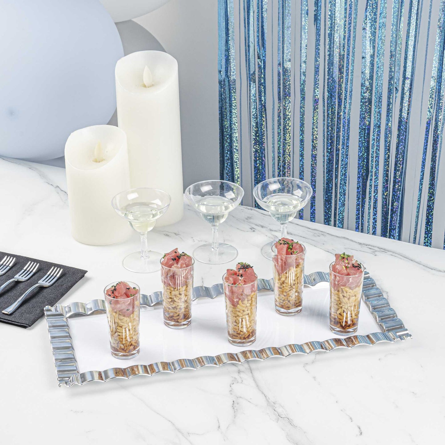 Mini Serve 2 oz Round Clear Plastic Cannello Shot Glass - 1 1/2" x 1 1/2" x 3" - 100 count box