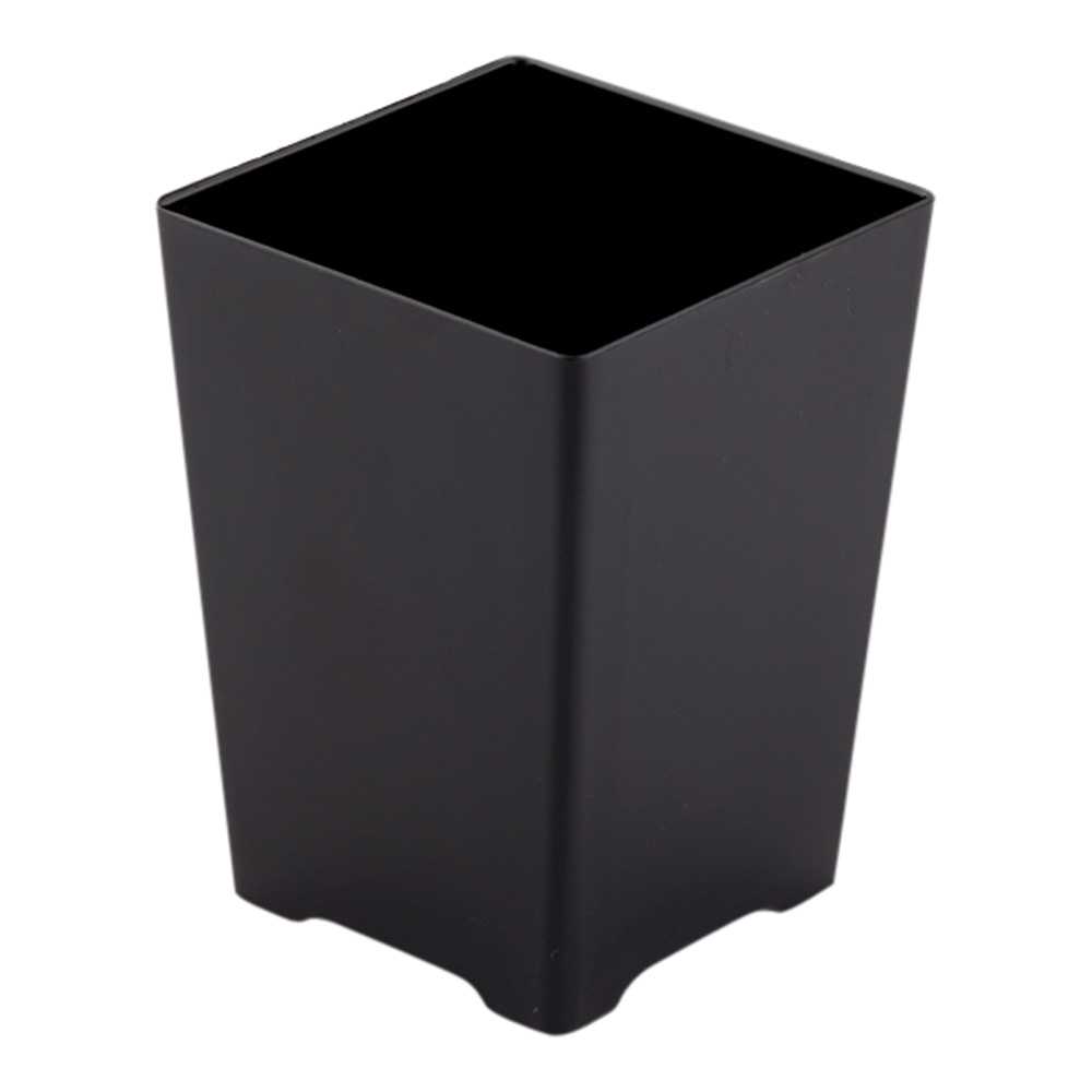 Mini Serve 4 oz Square Black Plastic Tall Quadrato Cup - 2" x 2 3/4" x 2" - 100 count box