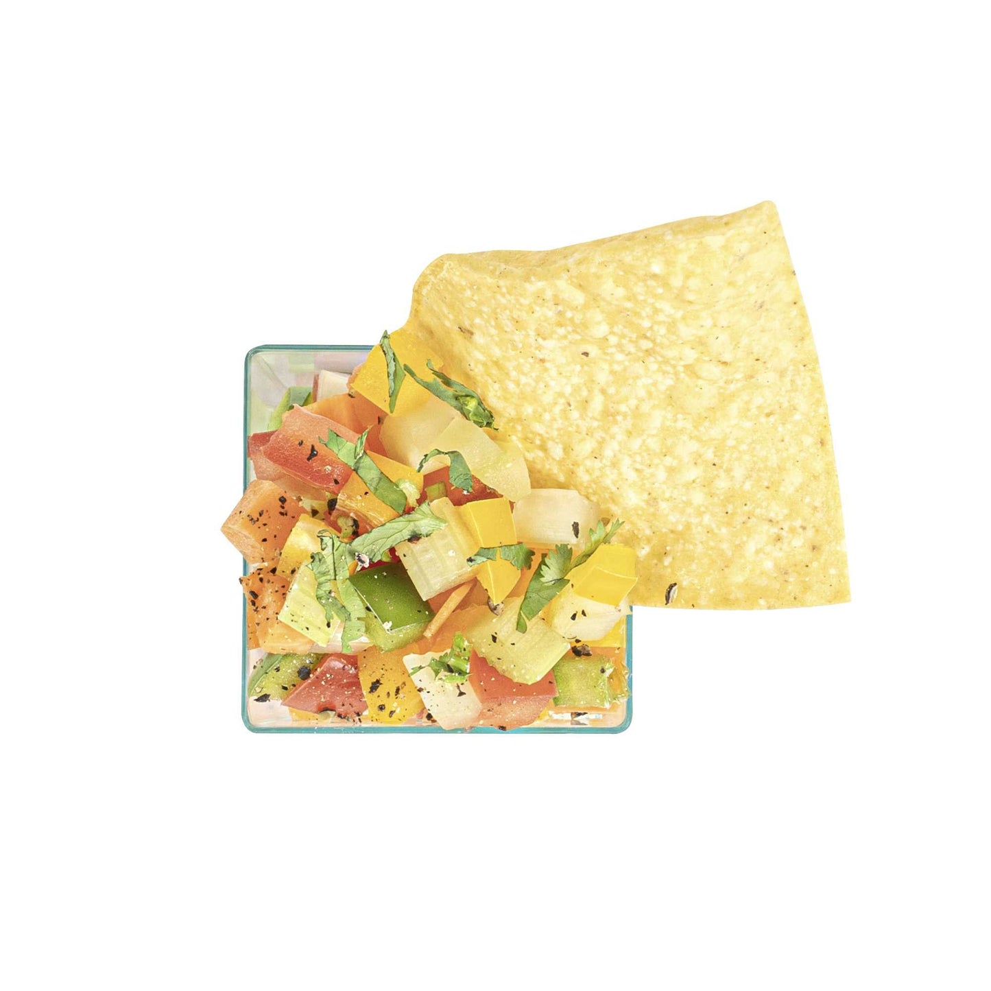 Mini Serve 4 oz Square Seagreen Plastic Tall Quadrato Cup - 2" x 2" x 2 3/4" - 100 count box