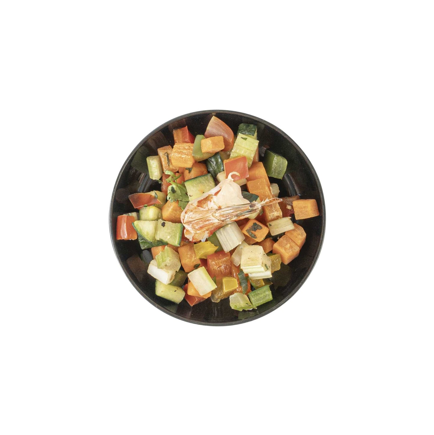 Mini Serve Round Black Plastic Mini Rotondo Plate - 3 1/4" x 3 1/4" x 3/4" - 100 count box