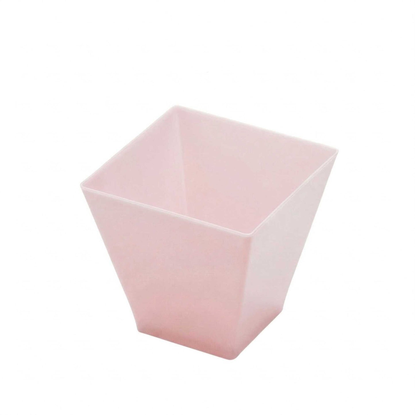 Mini Serve 2 oz Square Powder Pink Plastic Mini Kova Cup - Limited Edition - 2" x 2" x 1 3/4" - 100 count box