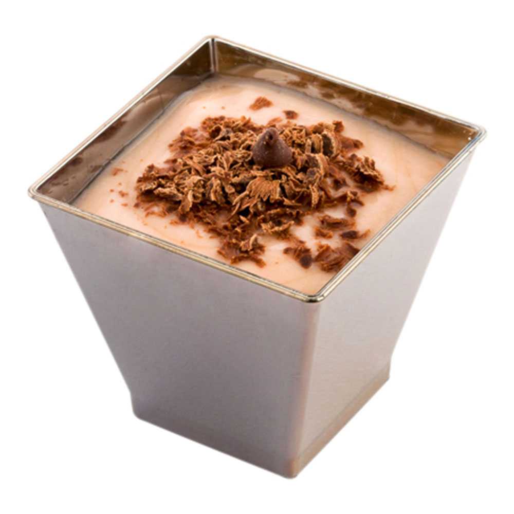 Mini Serve 2 oz Square Silver Plastic Mini Kova Cup - 2" x 2" x 1 3/4" - 100 count box