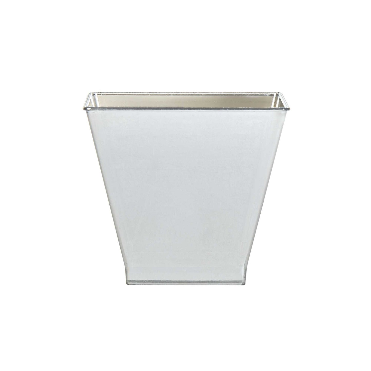 Mini Serve 2 oz Square Smoked Gray Plastic Mini Kova Cup - 2" x 2" x 1 3/4" - 100 count box