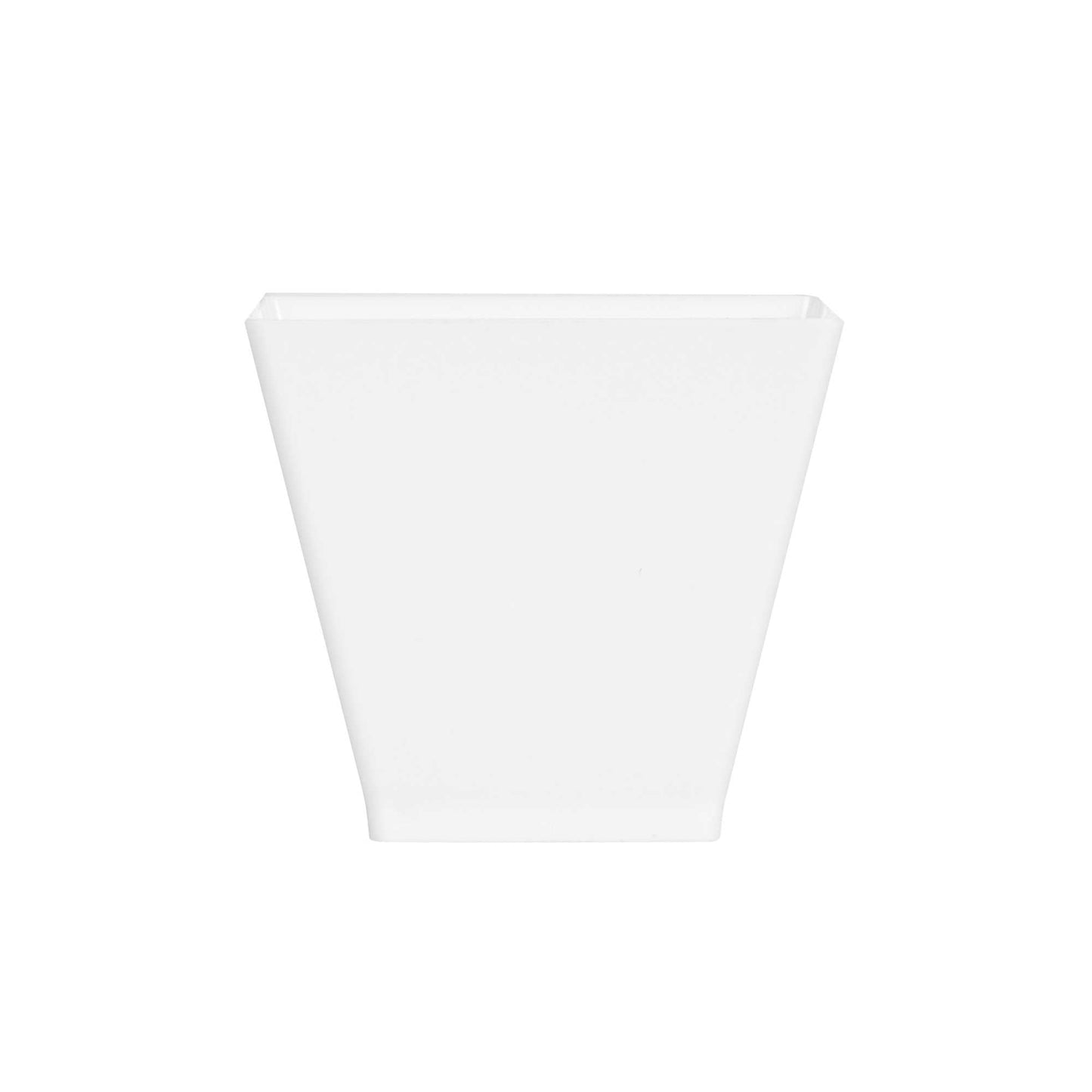 Mini Serve 2 oz Square White Plastic Mini Kova Cup - 2" x 2" x 1 3/4" - 100 count box