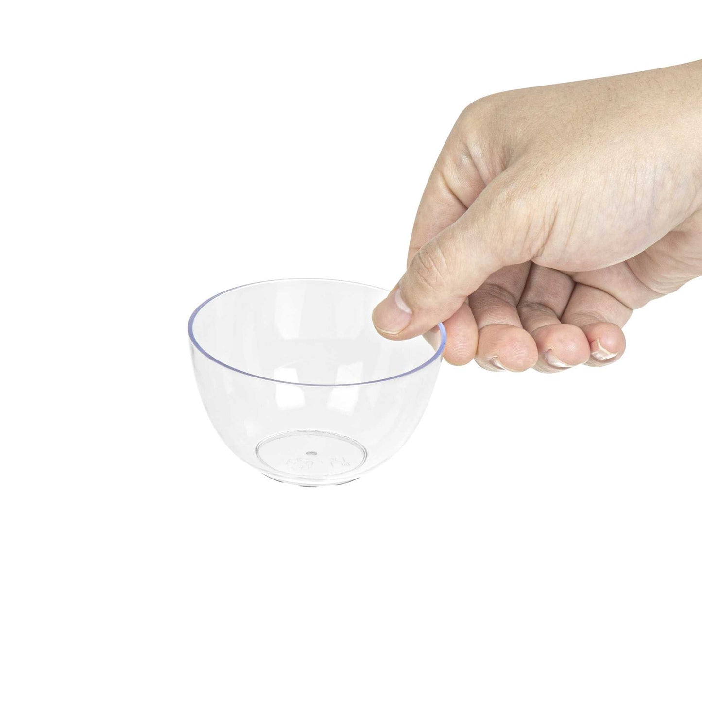 Mini Serve 4 oz Round Clear Plastic Bodega Cup - 3" x 3" x 1 3/4" - 100 count box