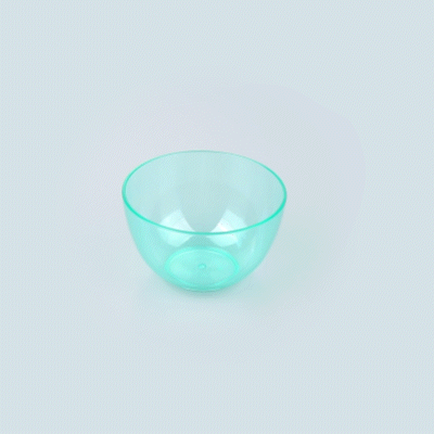 Mini Serve 4 oz Round Seagreen Plastic Bodega Cup - 3" x 3" x 1 3/4" - 100 count box