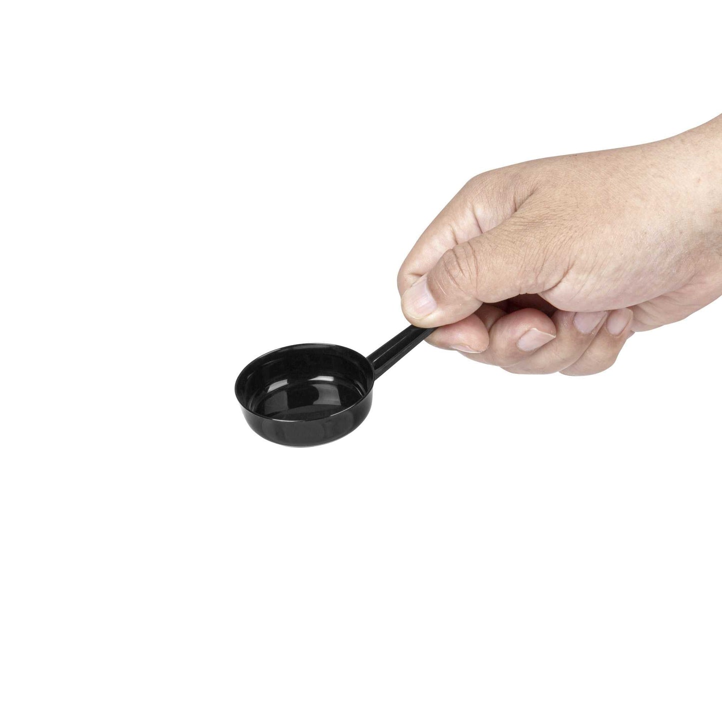 Mini Serve 1 oz Round Black Plastic Mini Sauce Pan - 3 1/4" x 2" x 1/2" - 100 count box