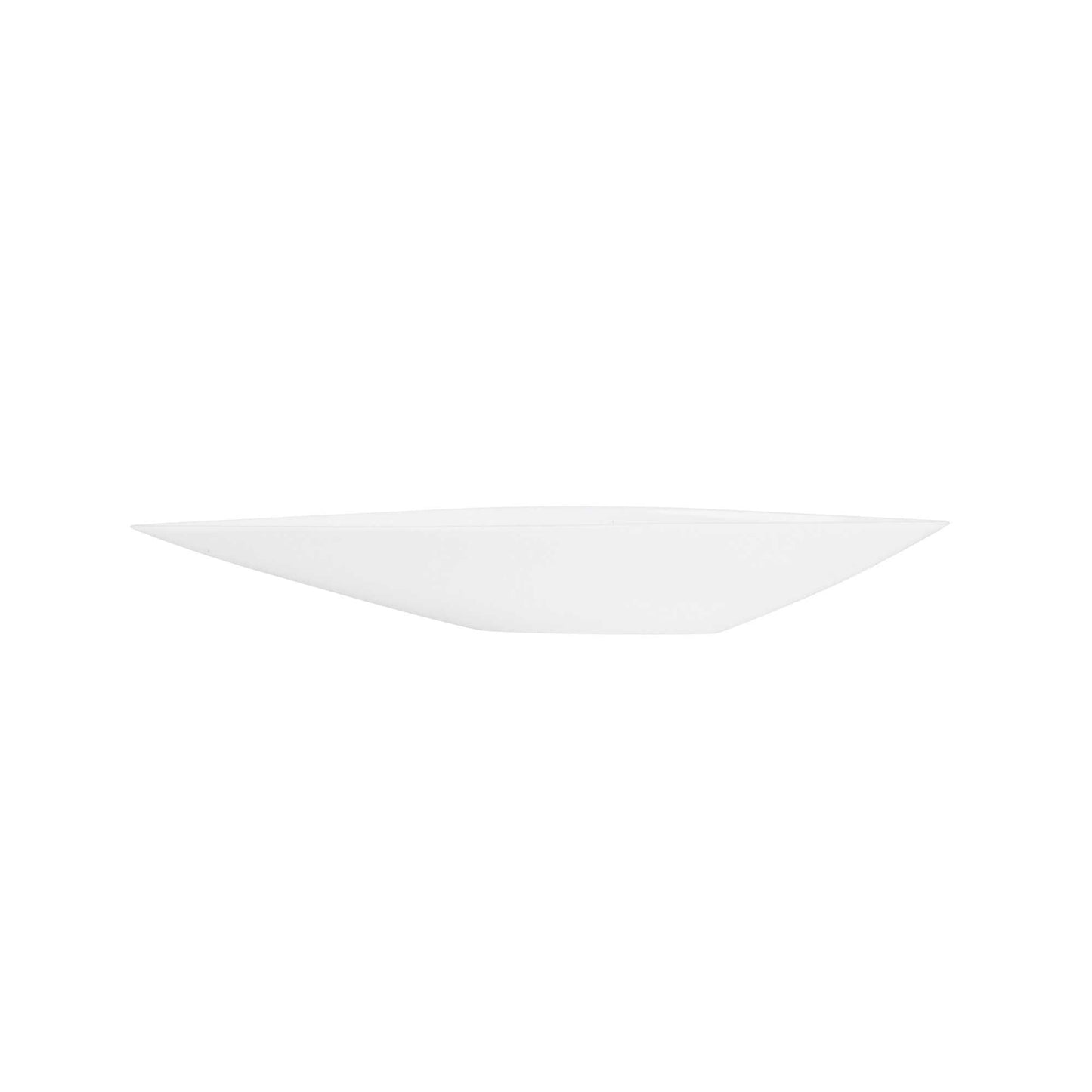 Mini Serve Diamond White Plastic Canoe Dish - 5" x 1 1/2" x 3/4" - 100 count box