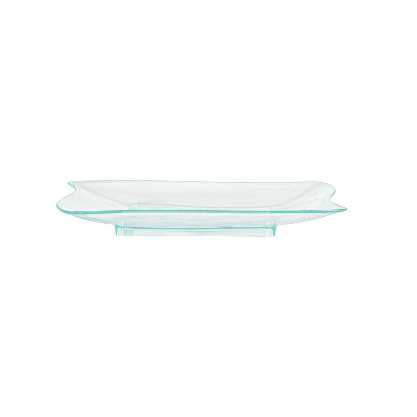 Mini Serve Square Seagreen Plastic Aqua Plate - 3" x 3" - 100 count box