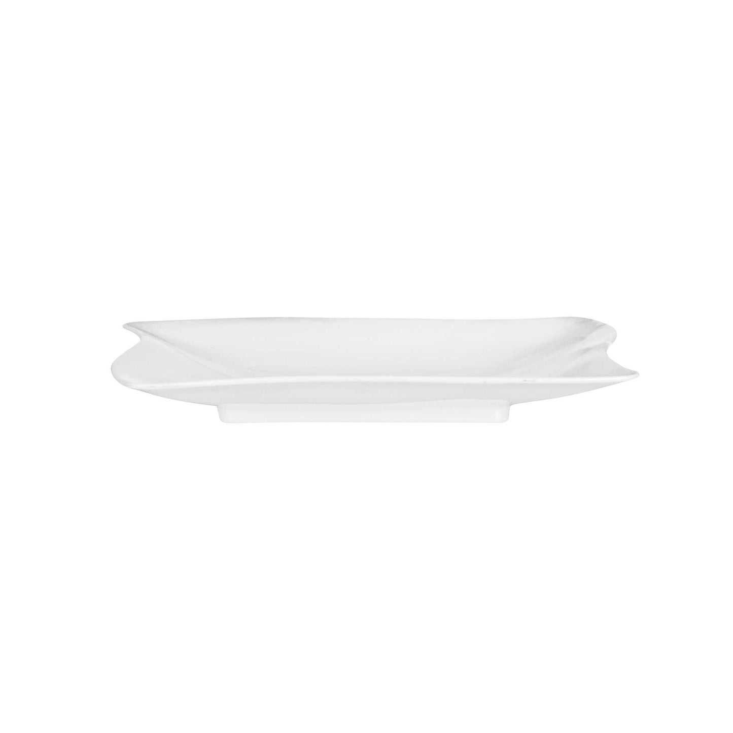 Mini Serve Square White Plastic Aqua Plate - 3" x 3" - 100 count box