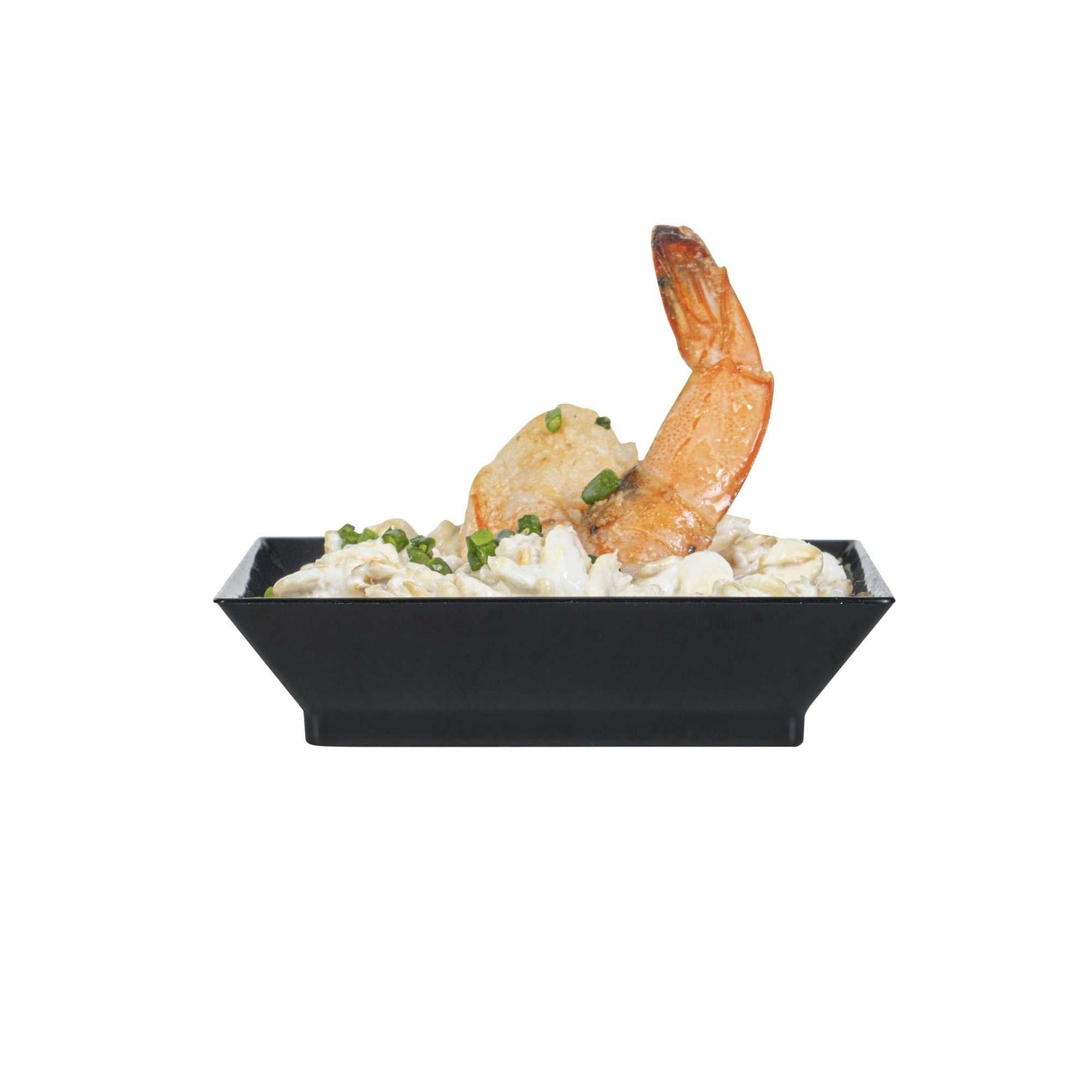 Mini Serve Square Black Plastic Mini Modern Plate - 2 1/2" x 2 1/2" x 1/2" - 100 count box