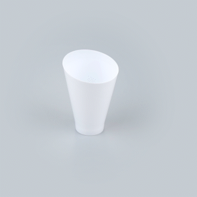 Mini Serve 7 oz Round White Plastic Incline Glass - 3" x 3" x 4" - 100 count box