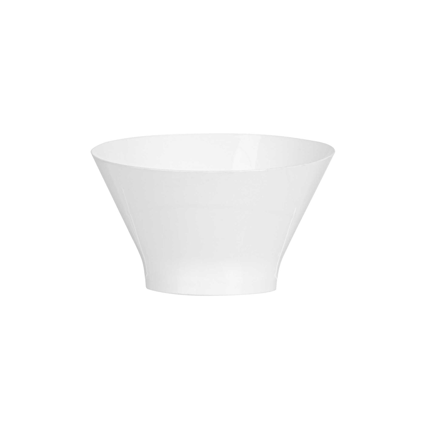 Mini Serve 7 oz Round White Plastic Incline Bowl - 4 1/4" x 4 1/4" x 2 3/4" - 100 count box