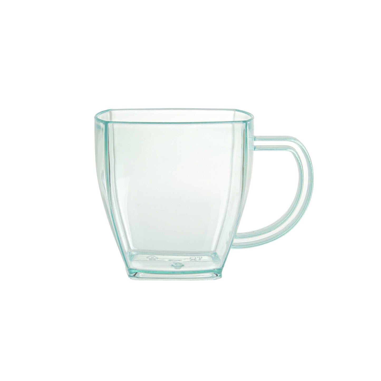 Restpresso 5 oz Square Seagreen Plastic Cafe Cup - 2 1/2" x 2 1/2" x 2 1/2" - 100 count box