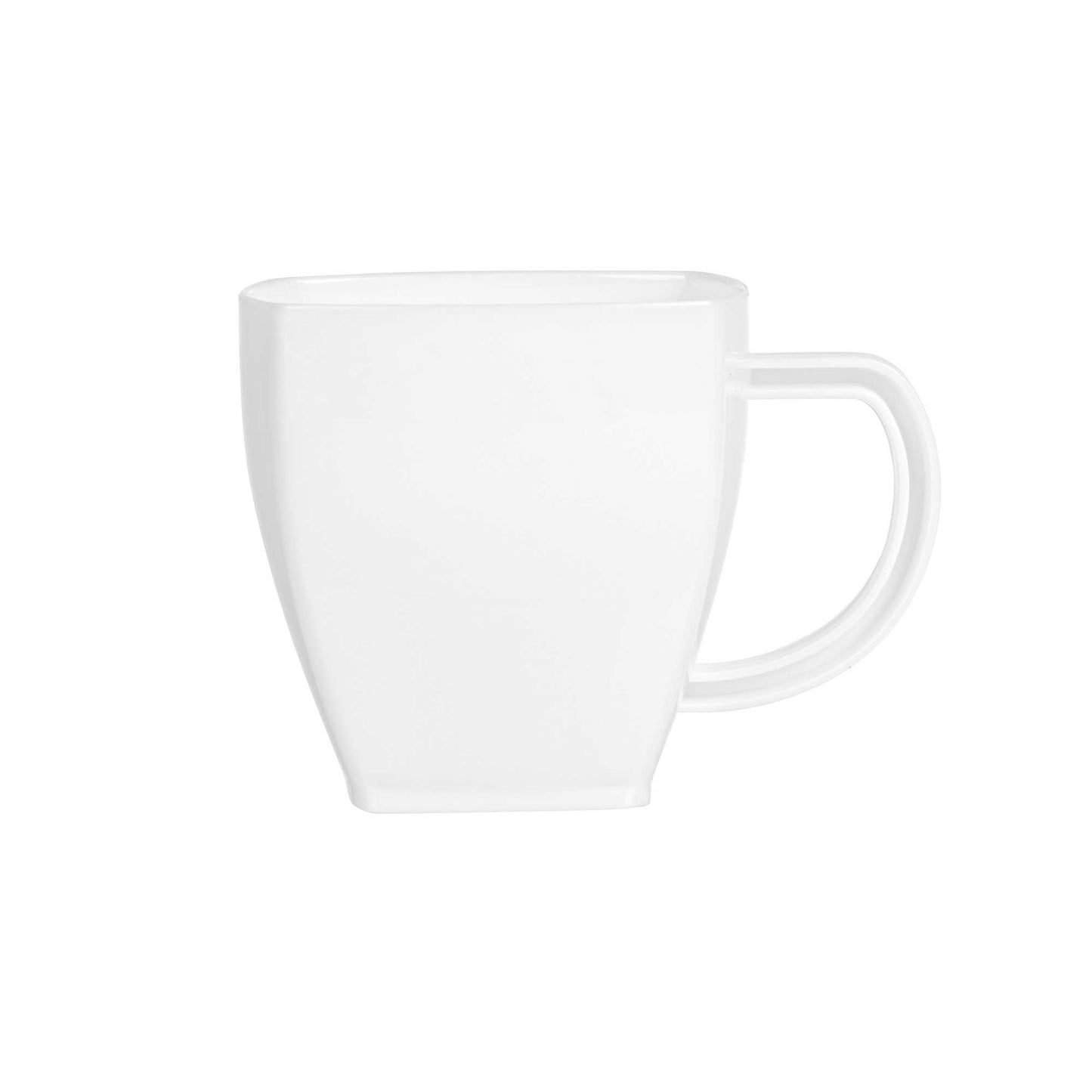 Restpresso 5 oz Square White Plastic Cafe Cup - 2 1/2" x 2 1/2" x 2 1/2" - 100 count box