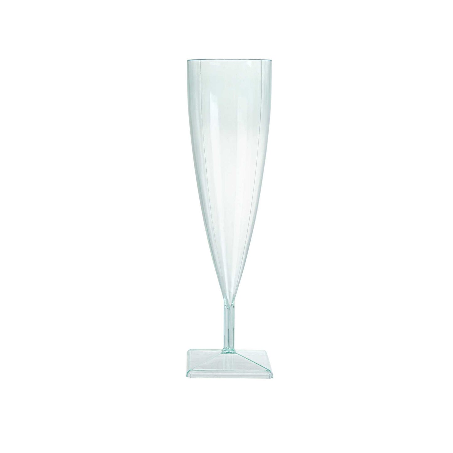 Bev Tek 5 oz Seagreen Plastic Champagne Flute - 2" x 2" x 7" - 100 count box