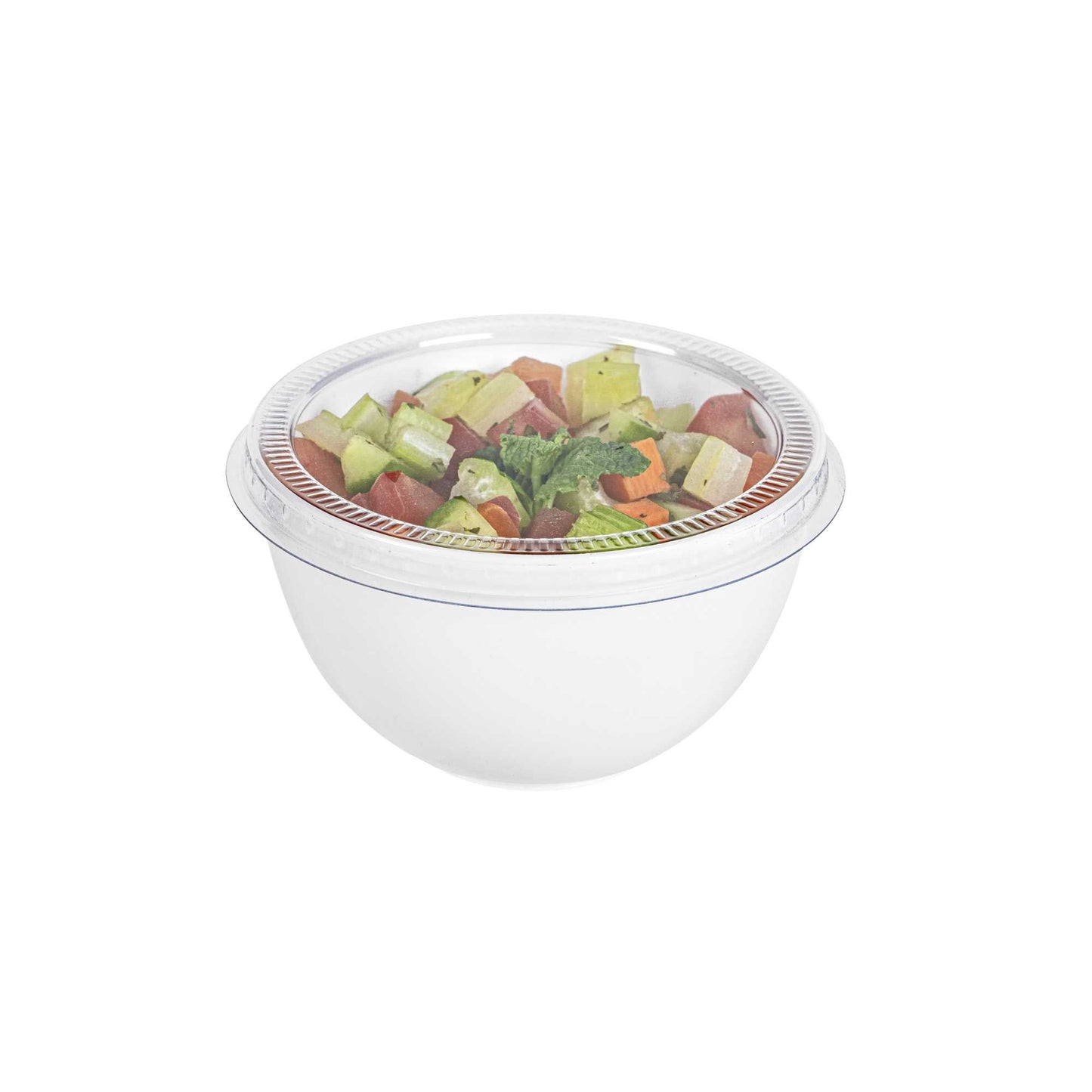 Mini Serve Round Clear Plastic Lid - Fits Bodega / Parfait / Cylindro Cup - 100 count box
