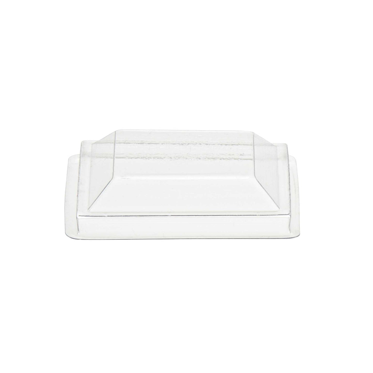 Mini Serve Square Clear Plastic Lid - Fits Tall Geometric Cup - 100 count box