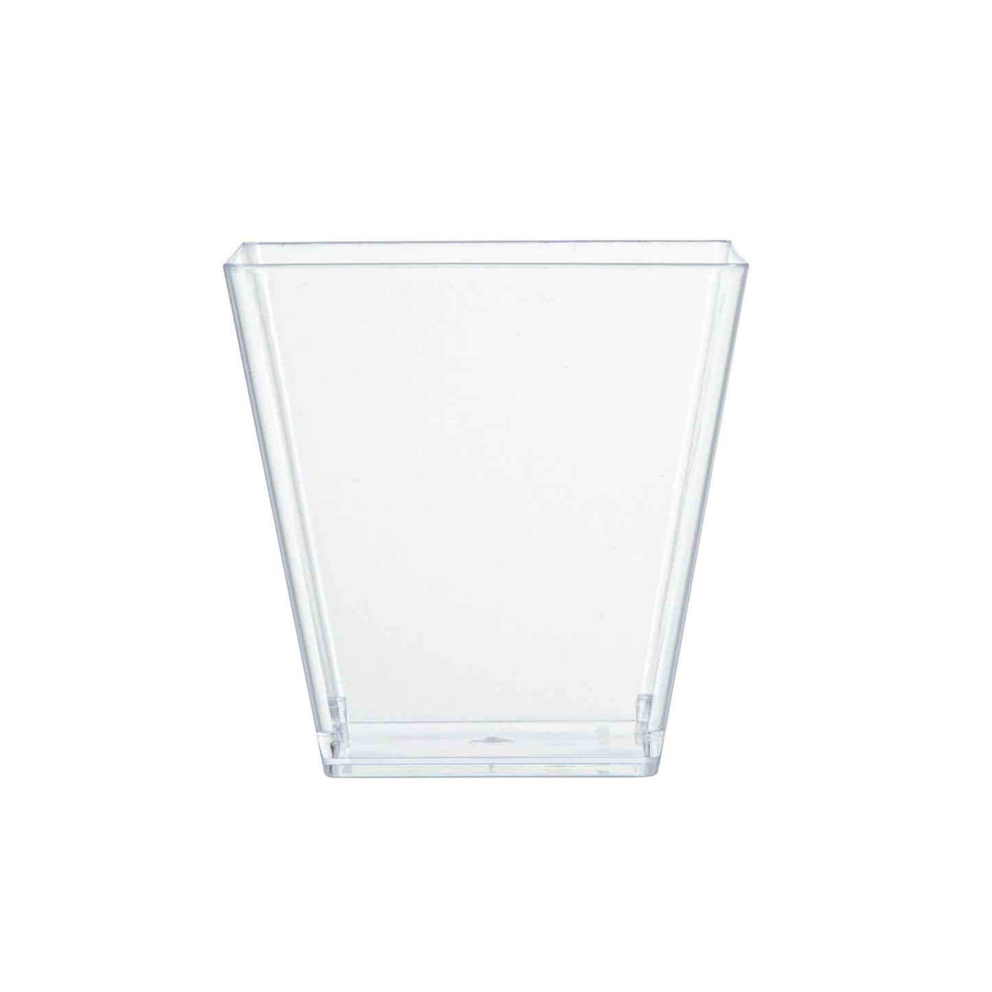 Mini Serve 8 oz Square Clear Plastic Large Kova Cup - 2 3/4" x 2 3/4" x 2 3/4" - 100 count box