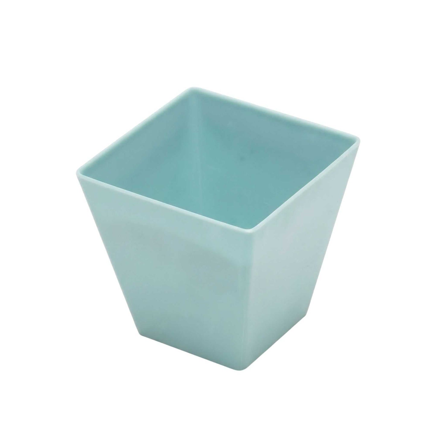 Mini Serve 8 oz Square Baby Blue Plastic Large Kova Cup - Limited Edition - 2 3/4" x 2 3/4" x 2 3/4" - 100 count box