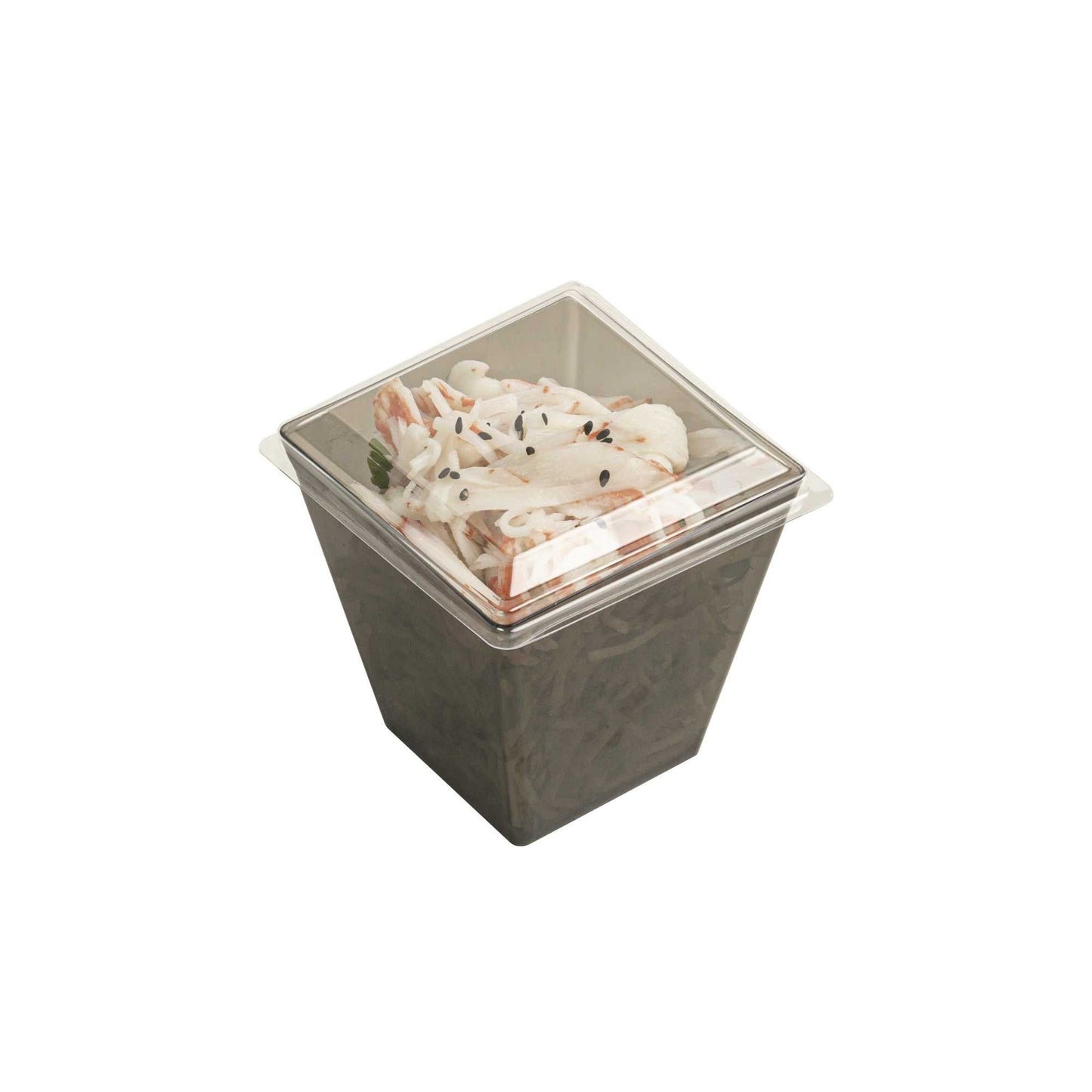 Mini Serve Square Clear Plastic Lid - Fits Large Kova Cup - 100 count box