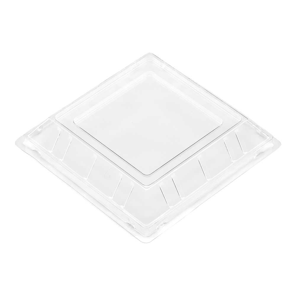 Mini Serve Square Clear Plastic Lid - Fits Large Kova Bowl - 100 count box