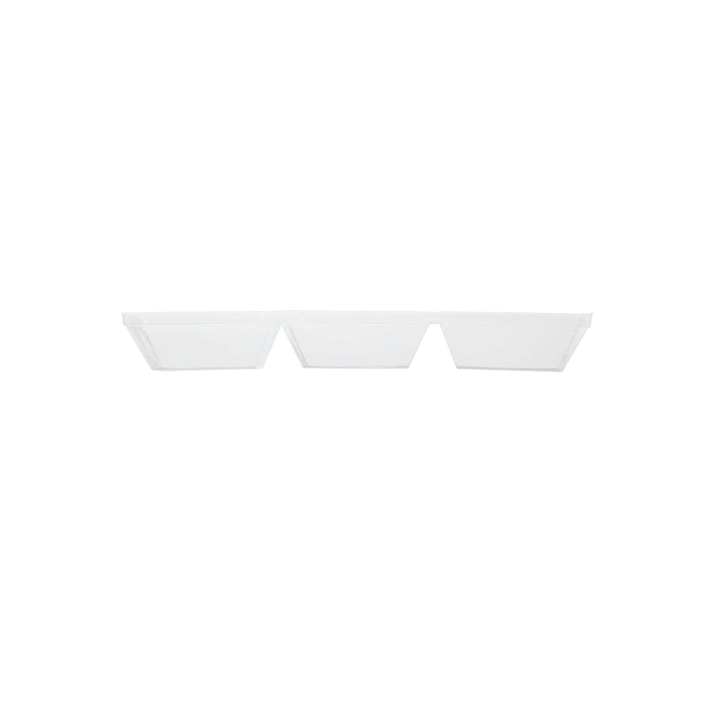 Mini Serve Rectangle Clear Plastic Lid - Fits Terzetto Plate - 100 count box