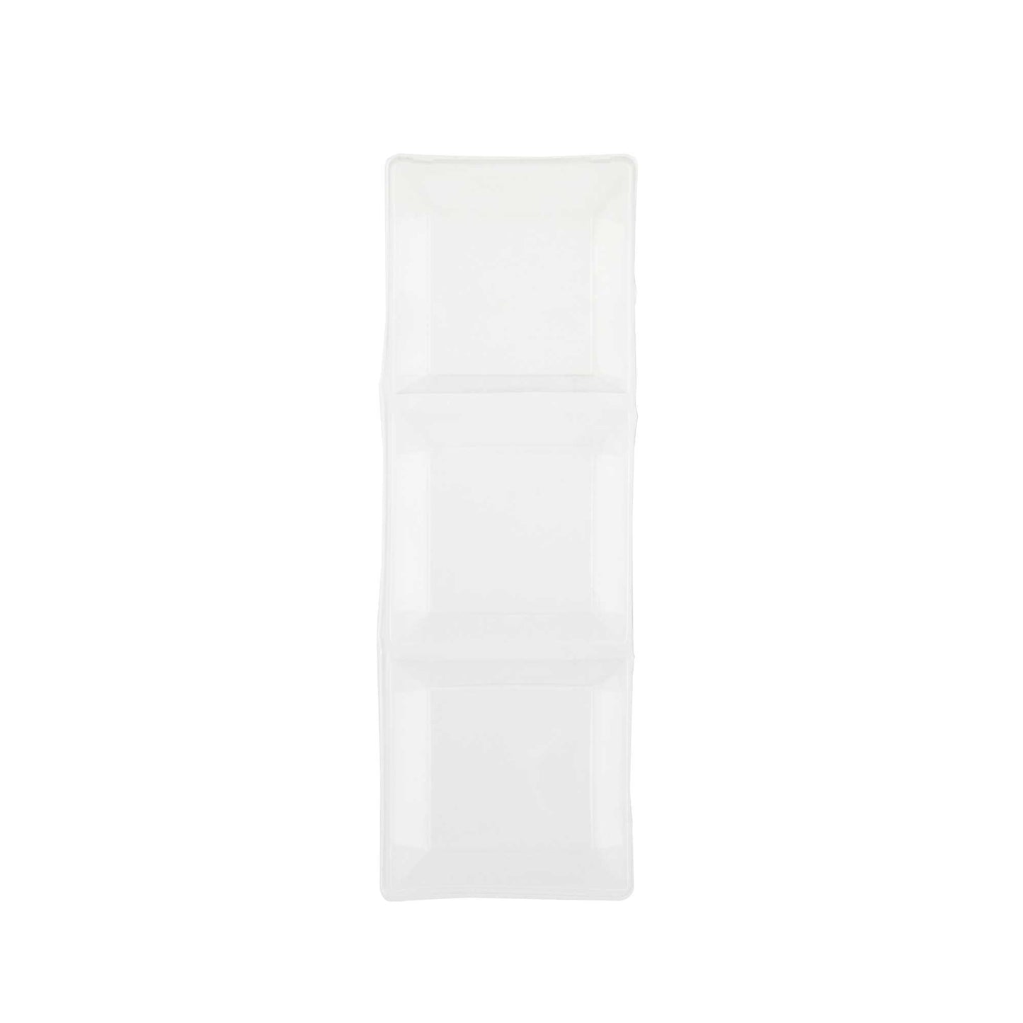 Mini Serve Rectangle Clear Plastic Lid - Fits Terzetto Plate - 100 count box