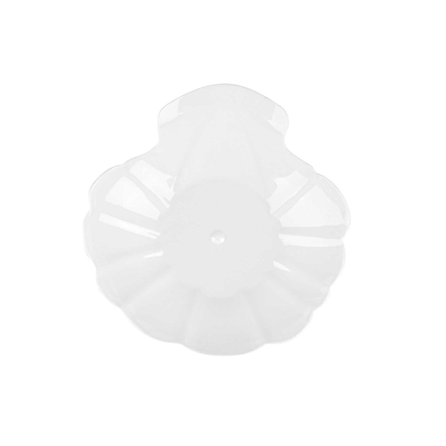 Mini Serve White Plastic Shell Plate - 3 1/4" x 3 1/4" x 1/2" - 100 count box