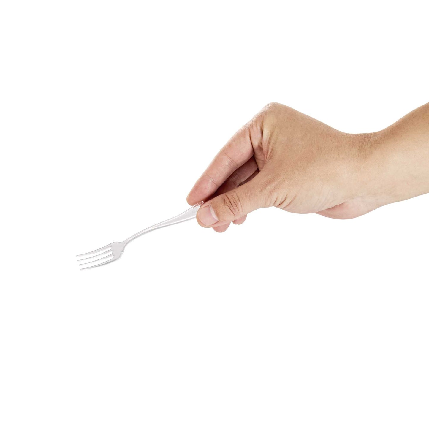 Mini Serve Clear Plastic Mini Fork - 4" - 500 count box