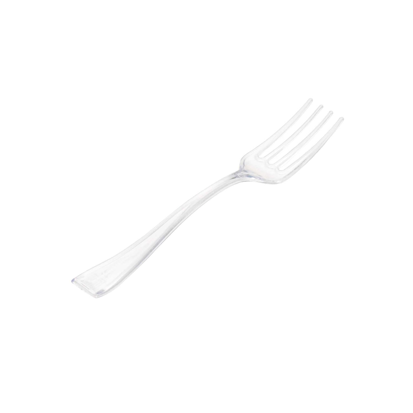 Mini Serve Clear Plastic Mini Fork - 4" - 500 count box