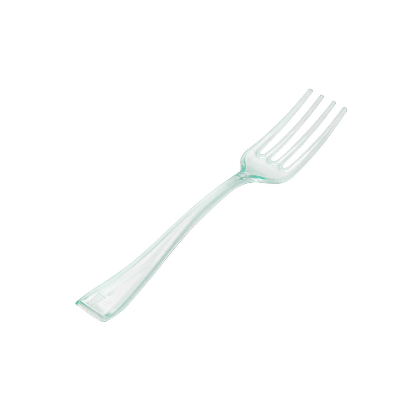 Mini Serve Seagreen Plastic Mini Fork - 4" - 500 count box