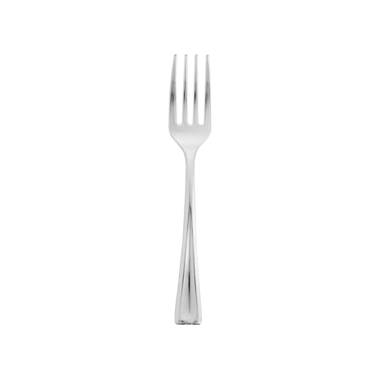 Mini Serve Silver Plastic Mini Fork - 4" - 500 count box