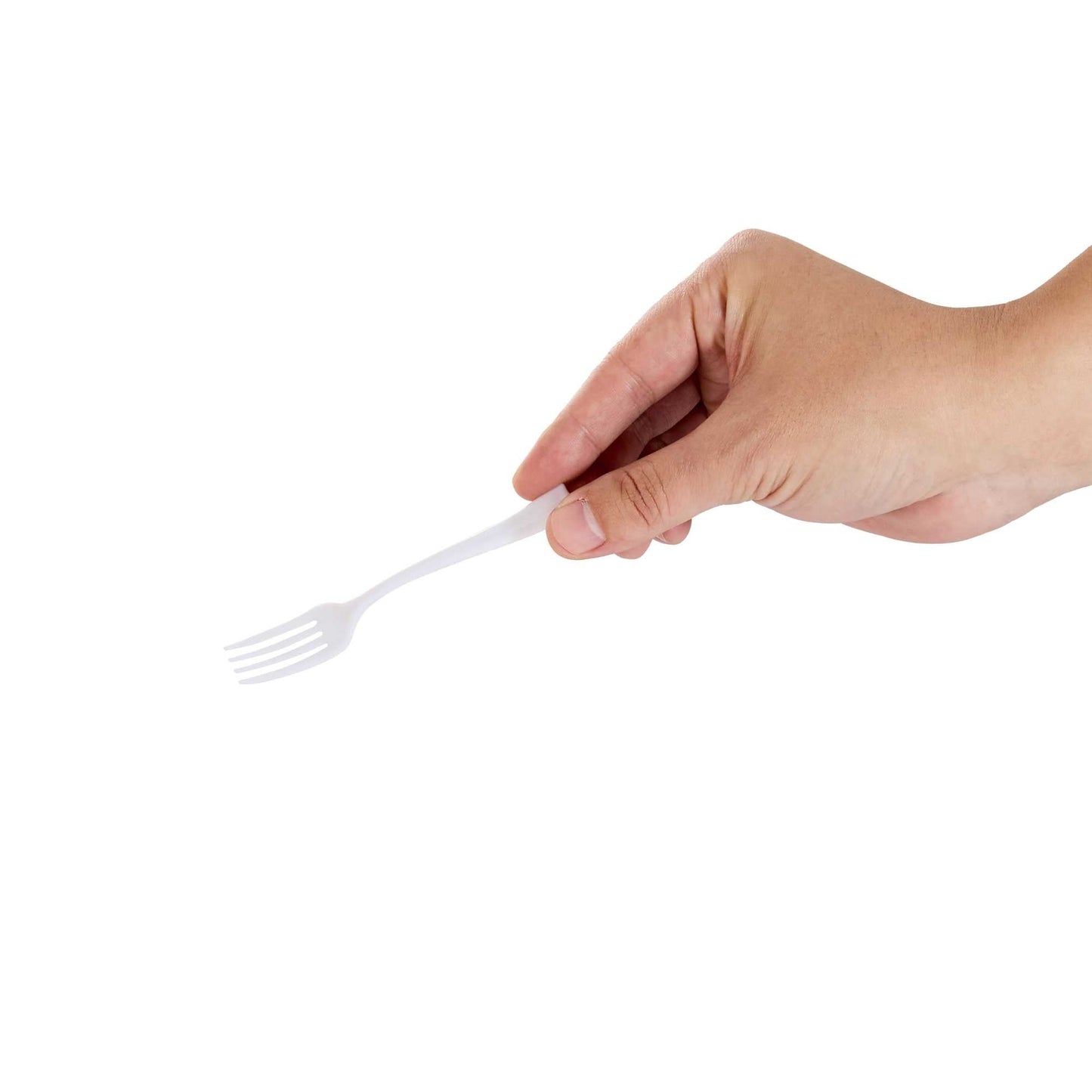 Mini Serve White Plastic Mini Fork - 4" - 500 count box