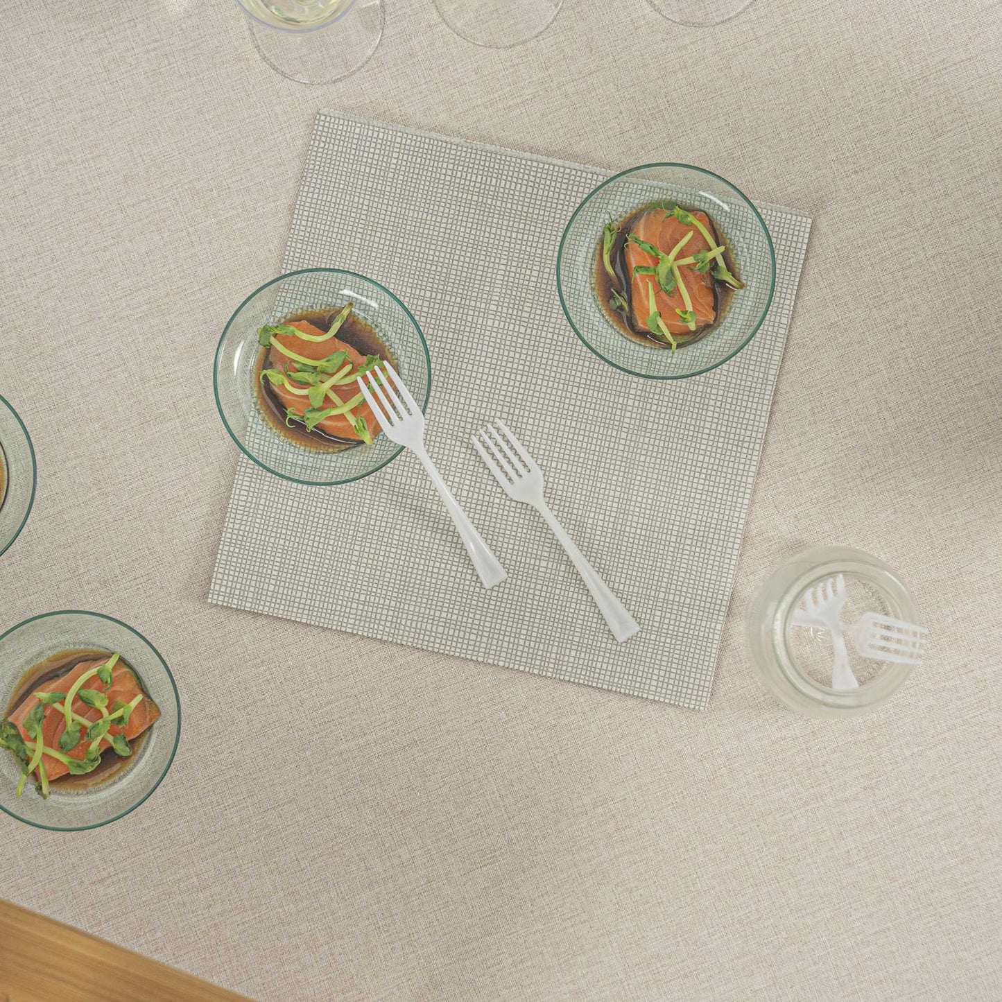 Mini Serve White Plastic Mini Fork - 4" - 500 count box