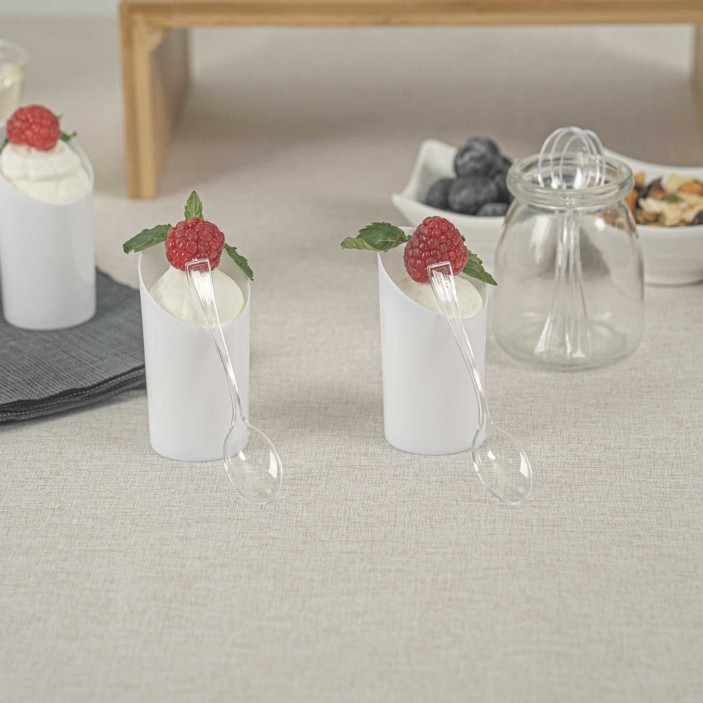 Mini Serve Clear Plastic Mini Spoon - 4" - 500 count box