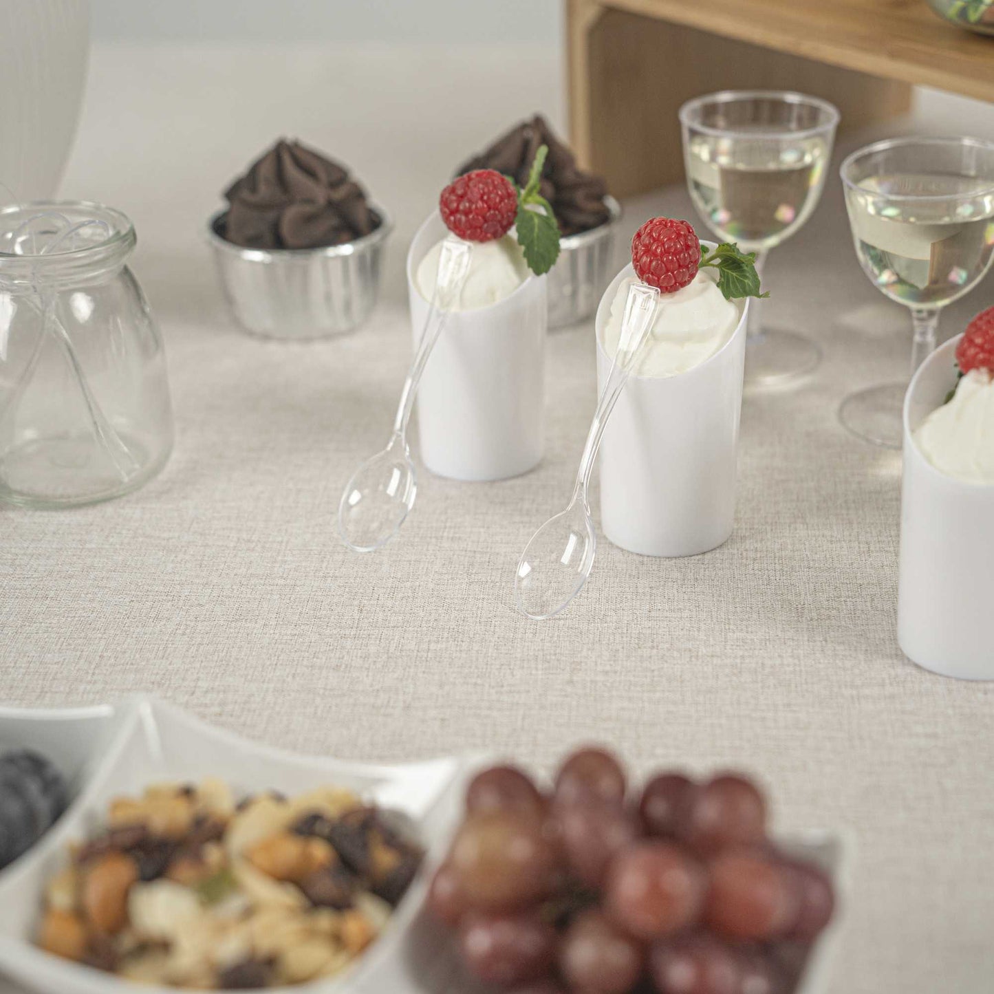 Mini Serve Clear Plastic Mini Spoon - 4" - 500 count box
